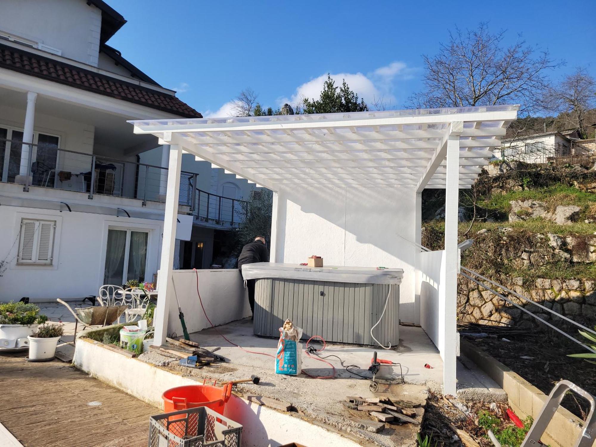 Apartments Chiara Mit Meerblick Und Pool Und Jacuzzi Laurana Esterno foto